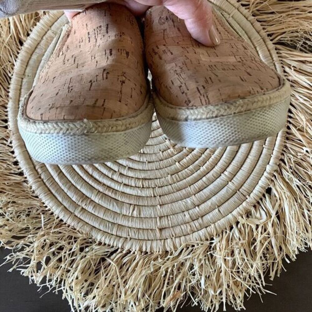 JACK ROGERS Tucker Sneakers Natural Cork / Gold Slip On Casual Shoes Size 6 - Picture 4 of 15